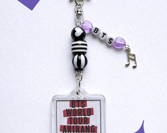 BTS Arirang Inspired Beaded Keychain Kpop Charm - Etsy