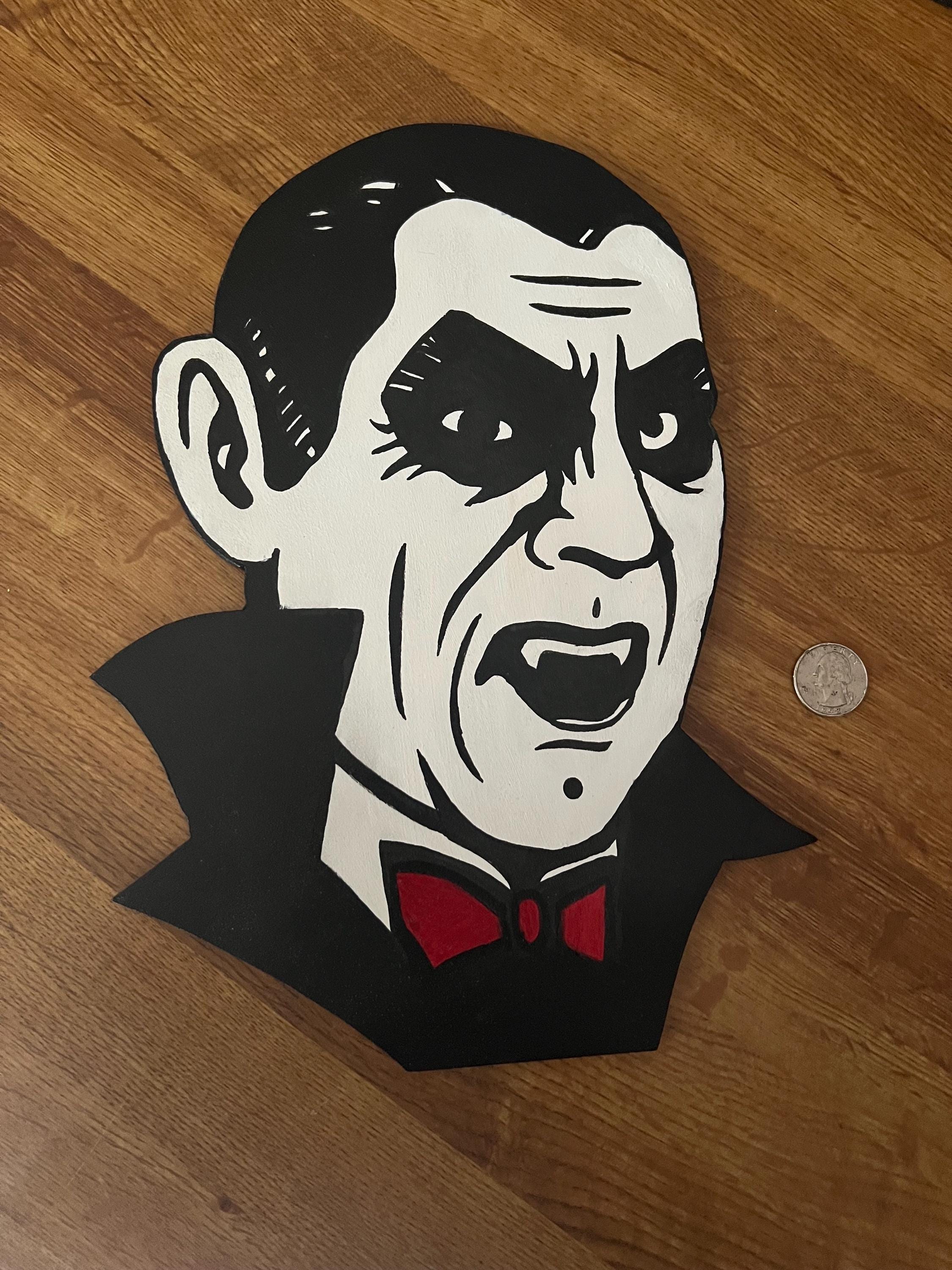 Vintage-style Dracula Wall Art – 1960s Beistle Luhrs Inspired Halloween ...