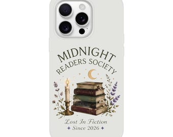 Midnight Readers Society Phone Case | Dark Academia Book Lover iPhone Case