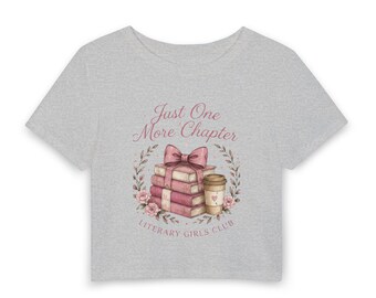 Just One More Chapter book stack tee | Women's Baby Tee