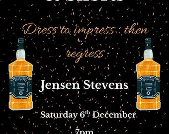 Black Tie & Shorts - Funny Stag Party Invitation Template