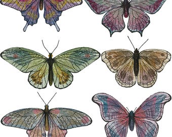 Butterfly embroidery design, Multicolored Butterfly Embroidery, Insect Embroidery, Mini Butterfly Embroidery, Machine Embroidery Design