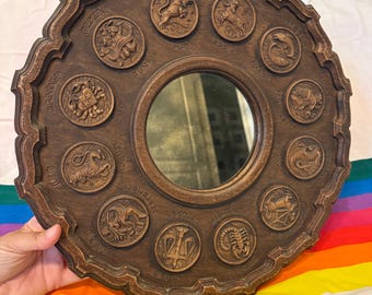 Vintage 1969 Composite Zodiac Mirror