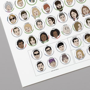 Characters of the Office Print Poster for Home Gift for TV &amp; Comedy ...