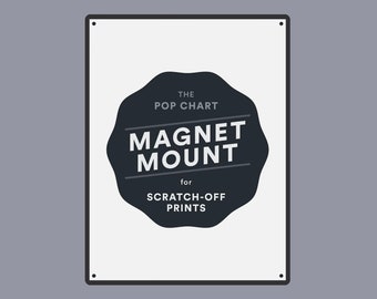 Magnet Mount for Scratch-Off Prints | Hang Your Scratch-Off Wall Art | Hand-made in America Beautiful in Any Room.