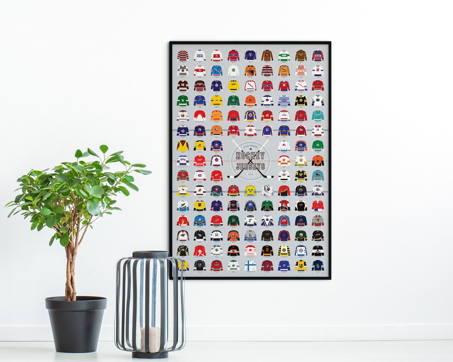 History of Hockey Jerseys Print Poster for Home Gift for Etsy