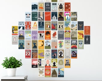 Bemerkenswerte Romane Collage Kit | Drucke für Zuhause | Geschenk für Buch & Literatur Liebhaber
