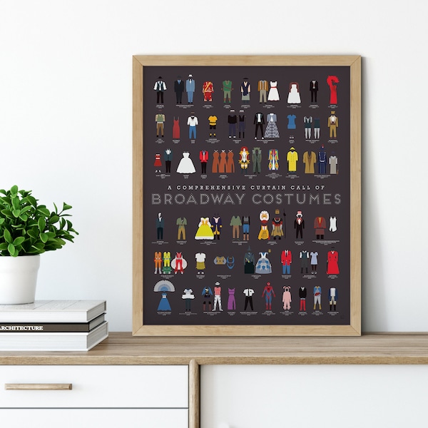 Broadway Costumes Print | Poster for Home | Gift for Musical & Theater Lovers