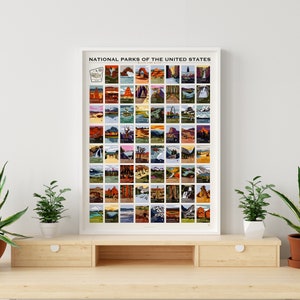 Nationalparks Rubbelkarte | Bucket List Reise Poster | Geschenk für Wanderer & Naturliebhaber