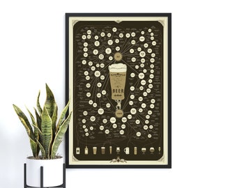 Deluxe Beer Styles Print | Poster for Home | Gift for Craft Brewers & Alcohol Lovers