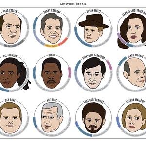 Characters of the Office Print Poster for Home Gift for TV &amp; Comedy ...