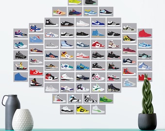 Kit de collage de baskets | Impressions d'artisanat pour la maison | Cadeau pour les amateurs de sport et de mode