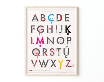 Alphabet of Typography Print | Poster for Home | Gift for Artists
