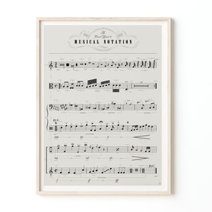 Guide to Music Symbols Print | Poster for Home | Gift for Musicians