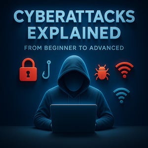 Cyberattacks Explained: A Complete 10-Chapter Guide | Cybersecurity for Beginners, Intermediates & Aspiring Ethical Hackers | PDF ebook