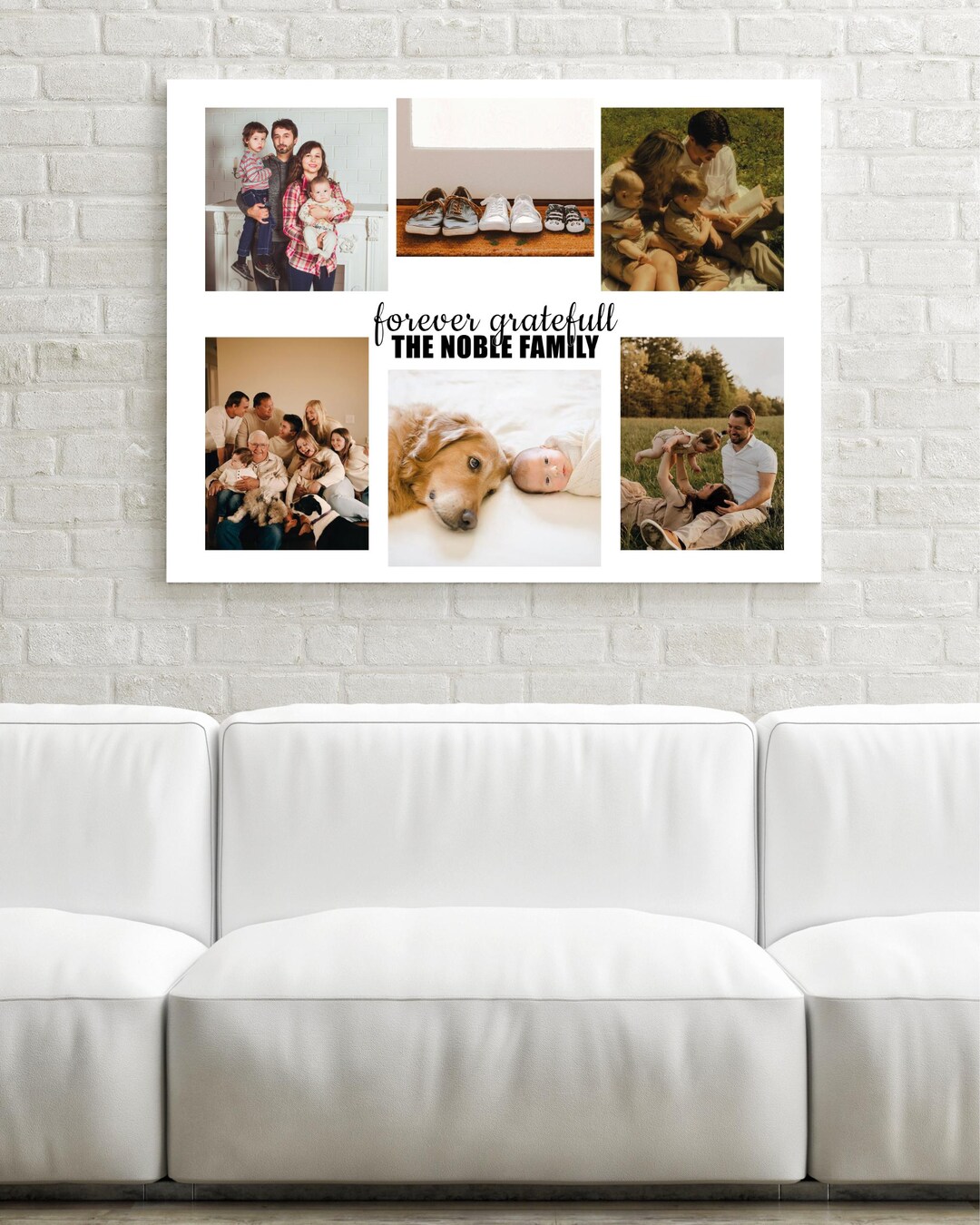Personalized Family Photo Collage Canvas Wall Art Keepsake Gift Custom ...
