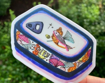 Salty Sardine Tin Vinyl Sticker