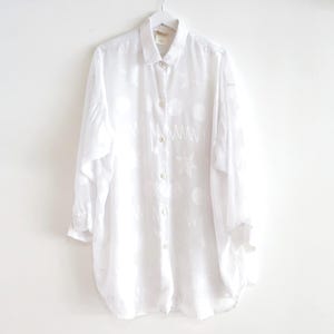 Vintage White Sheer Shirt - Etsy