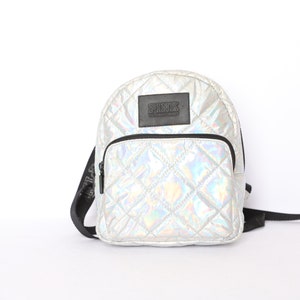 vintage y2k IRIDESCENT club kid vintage late 90s mini backpack purse image 1