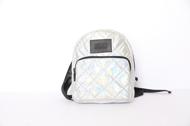 vintage y2k IRIDESCENT club kid vintage late 90s mini backpack purse image 1