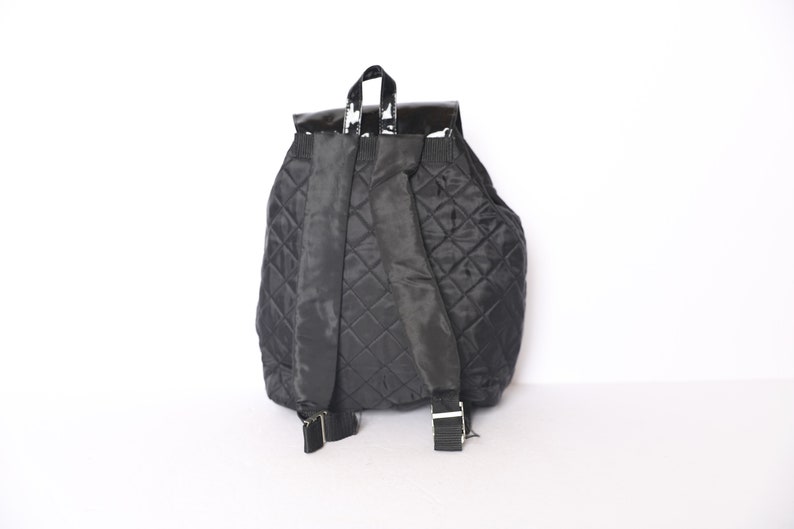 Vintage y2k black QUILTED vintage backpack mini purse backpack | Etsy