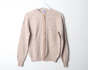 MID-century women's vintage CARDIGAN women's log lady vintage sweater two tone cozy winter sweater -- size medium - FREE shipping U.S.A