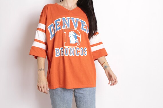 denver BRONCOS vintage JERSEY 80s orange and blue