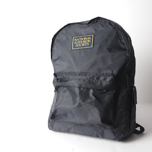 1980s 90s blue jansport style AUDUBON brand backpack y2k backpack mountaineering daypack classic lightweight hiking biking bag