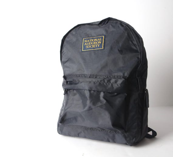1980s 90s Blue Jansport Style AUDUBON Brand Backpack Y2k