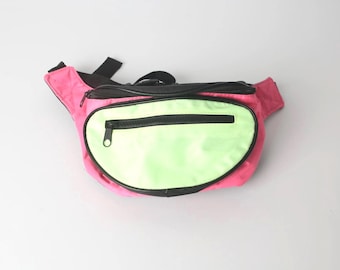 vintage COLOR block FANNY pack 1980s vintage bag -- bright colorful bag -- free shipping