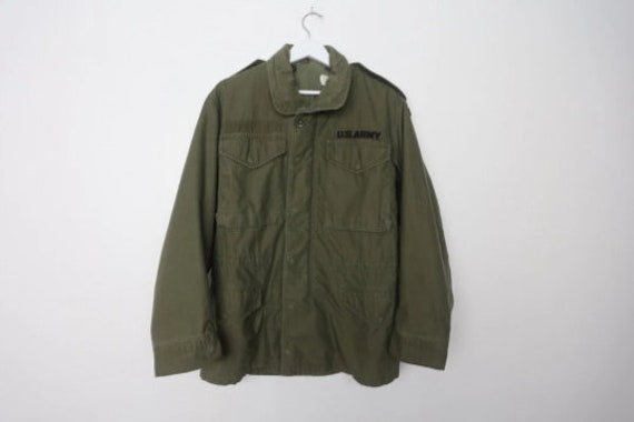 60s FATIGUE Military Issue OLIVE Green Army Jacket Coat Sherpa