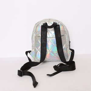 vintage y2k IRIDESCENT club kid vintage late 90s mini backpack purse image 4