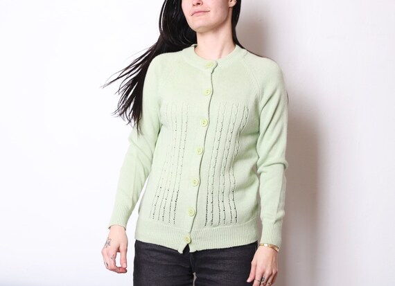 light green cardigan sweater