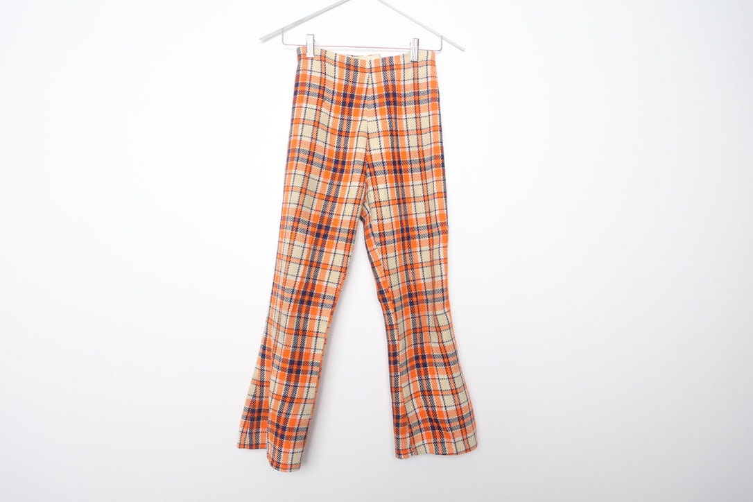 Plaid orange pants 2025