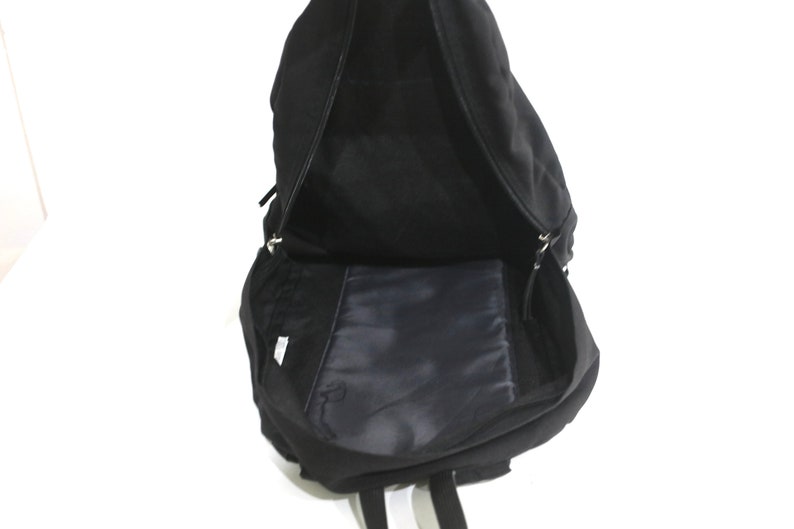 vintage 1990s y2k black JANSPORT nylon BACKPACK hiking daypack CLASSIC lightweight hiking biking bag U.C.F. Knights image 5