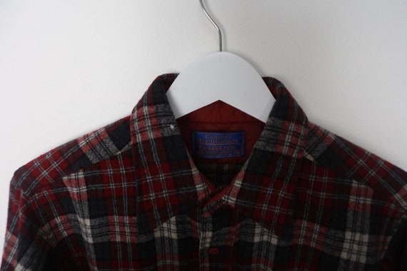 vintage CROPPED Pendleton 60s 70s GRUNGE plaid FL… - image 3