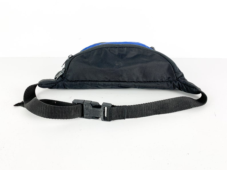 Vintage nylon 80s 90s FANNY pack mutli use packable bag ROYAL blue TEAM sport gear brand image 3