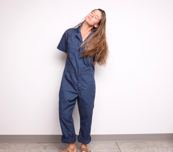 vintage navy blue BEN DAVIS 1990s overalls painter