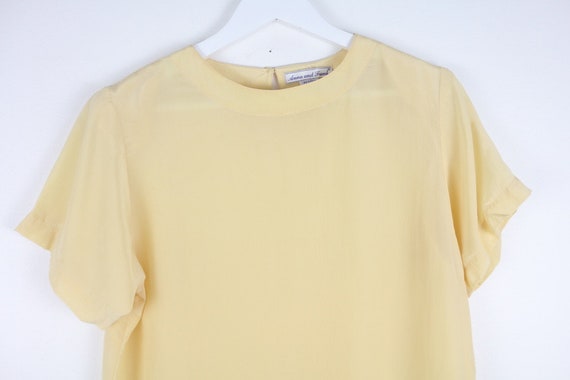 90s WOMEN'S boxy GOLDEN yellow chamisa color slou… - image 3