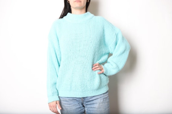 turquoise mock turtleneck