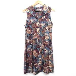 90s RED BLUE floral playsuit 90s shorts coveralls overalls shorts -- size small -- FREE shipping U.S.A