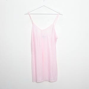 vintage SUMMER women&#39;s semi-sheer vintage PINK & white mini 1980s 90s slouchy summer dress -- size medium - FREE shipping U.S.A