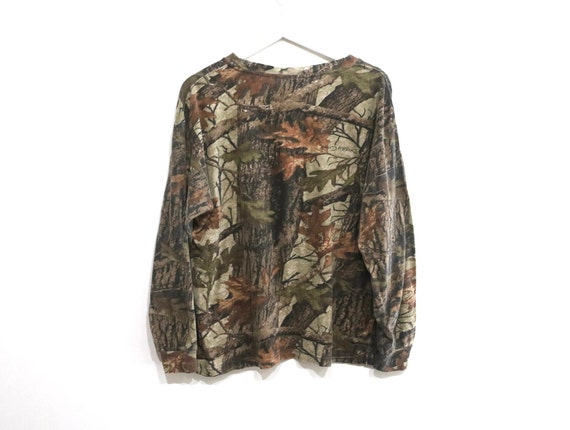 vintage 1990s y2k BOXY brown camouflage outsider … - image 5