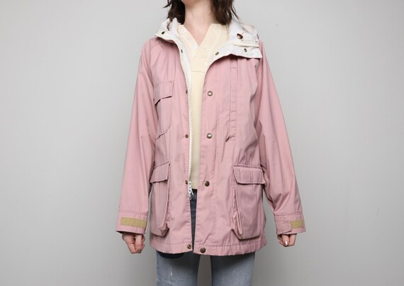 Vintage 1990s Faded PINK Parka WOOLRICH 