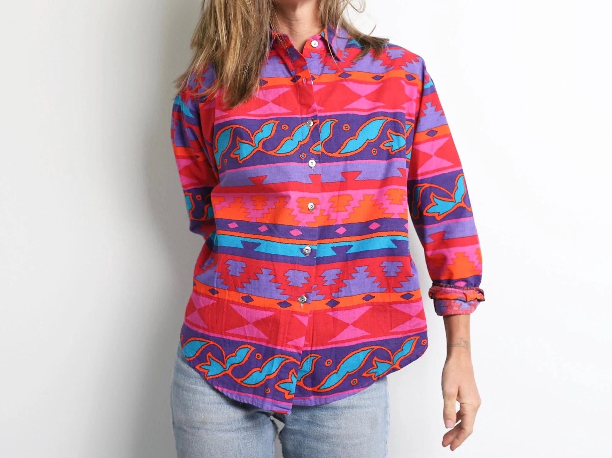 トップス unknown 80s 90s color blocking shirt Vintage Original 90's Traffic Jam Color Block Design T-shirt