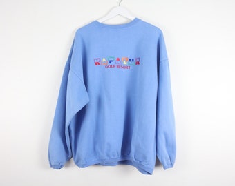 vintage KAPALUA color block GOLF course 1990s huge oversize slouchy sweatshirt -- size xxl