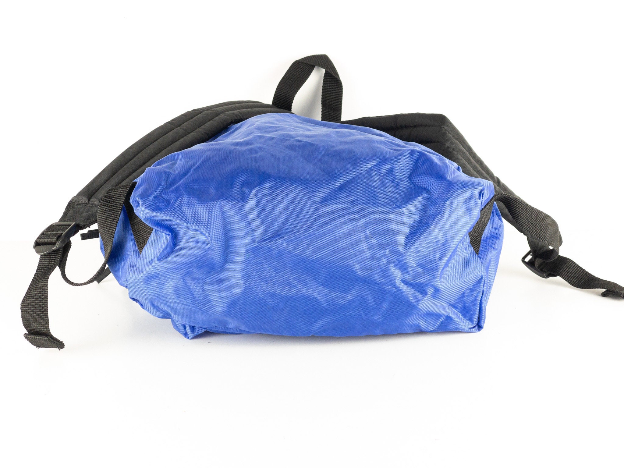 80s-90s JANSPORT ボストンバッグ 青　大容量　USA製 Vintage 80s 90s JanSport Blue Backpack School Biking Camping