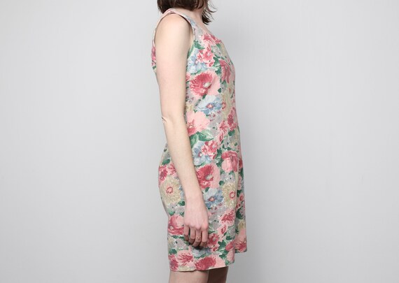 vintage 1990s y2k twin peaks era FLORAL mini dres… - image 4