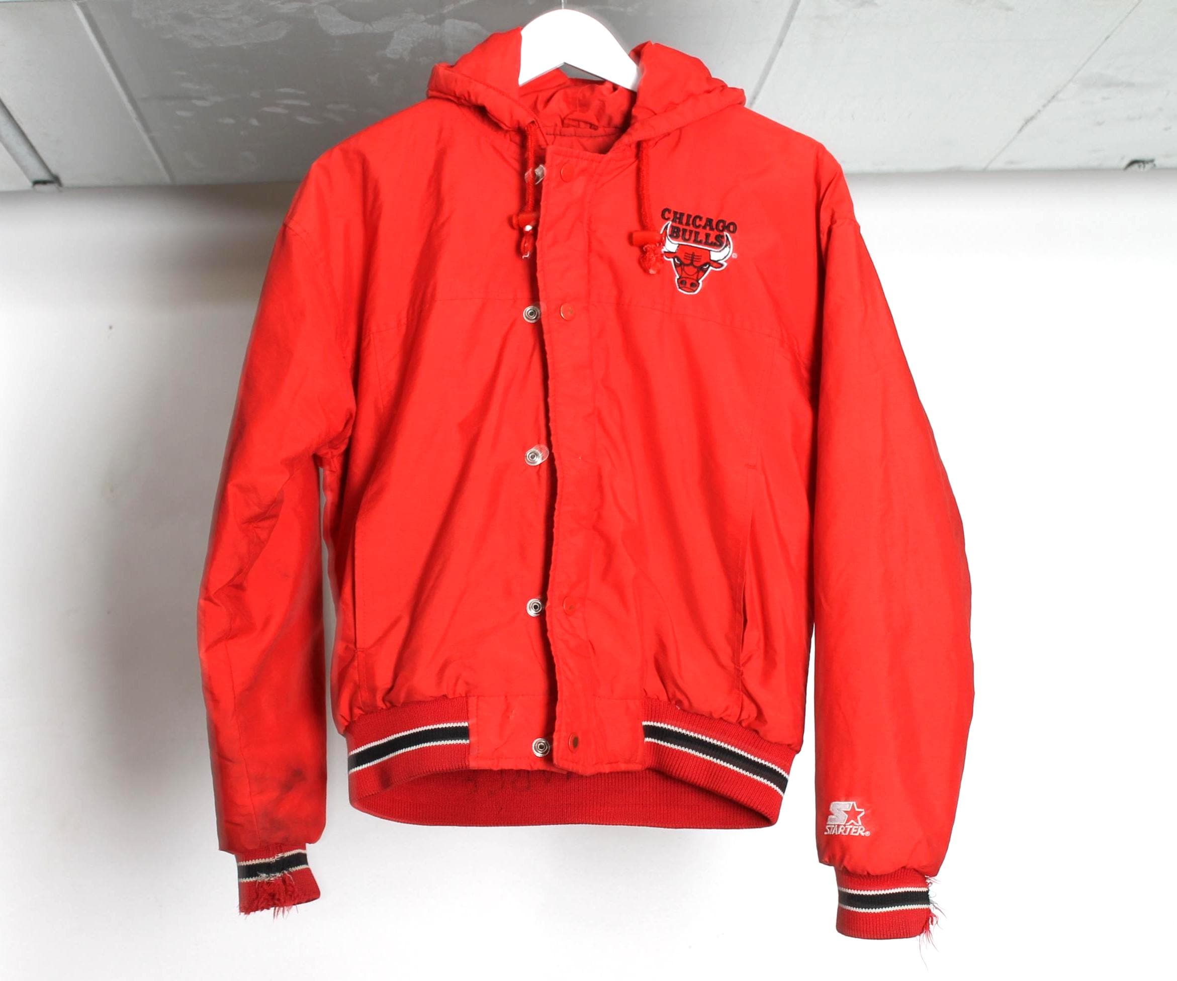 Vintage 90s Chicago Bulls Starter Jacket - Etsy Vintage 90s Chicago Bulls Starter Jacket - Etsy