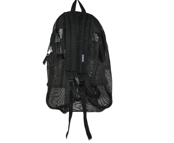 Vintage Black JANSPORT Mesh Backpack 1990s Y2K Color Block Book Bag BACKPACK  Day Pack Jansport Brand Bag -- Free Shipping U.S.A - Etsy